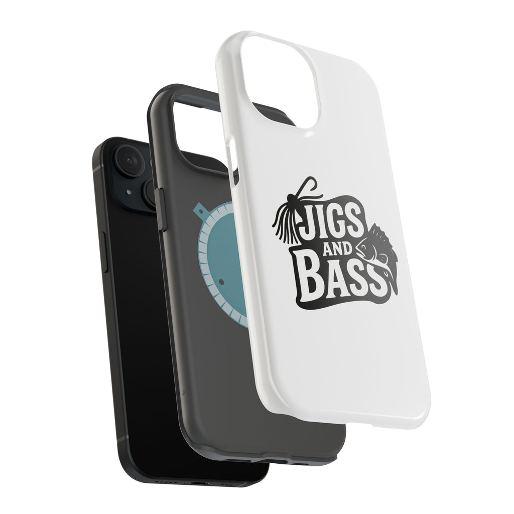 Fishing Enthusiast Impact-Resistant Phone Case - "Jigs and Bass" Design