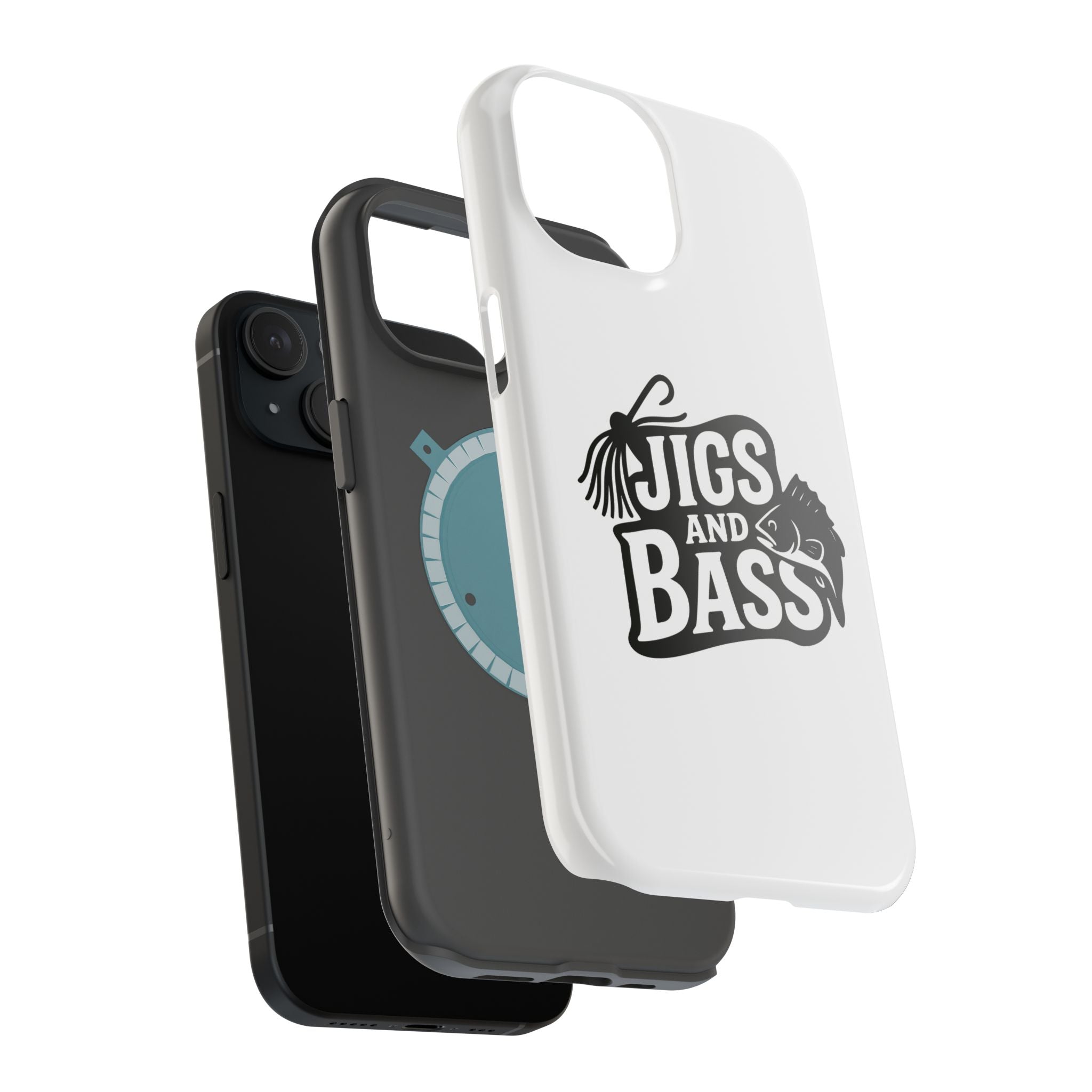 Fishing Enthusiast Impact-Resistant Phone Case - "Jigs and Bass" Design