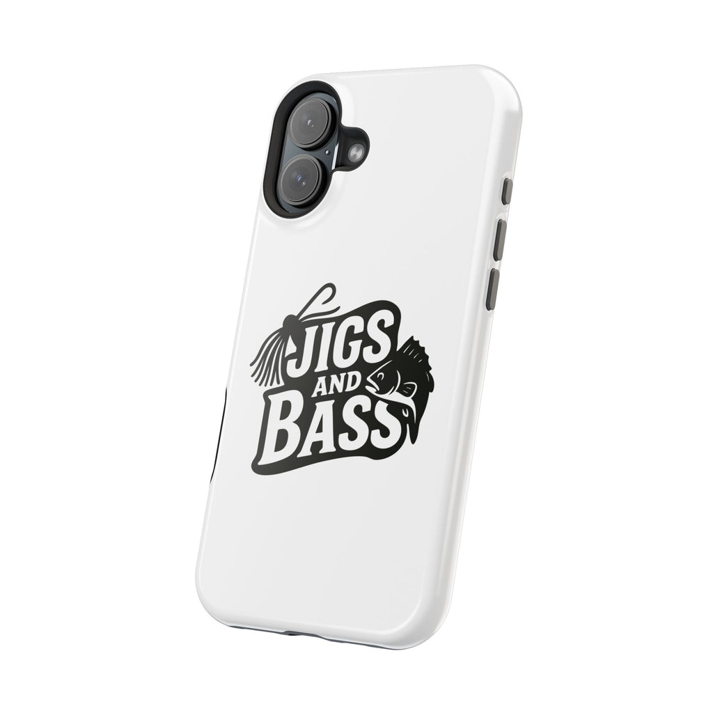Fishing Enthusiast Impact-Resistant Phone Case - "Jigs and Bass" Design