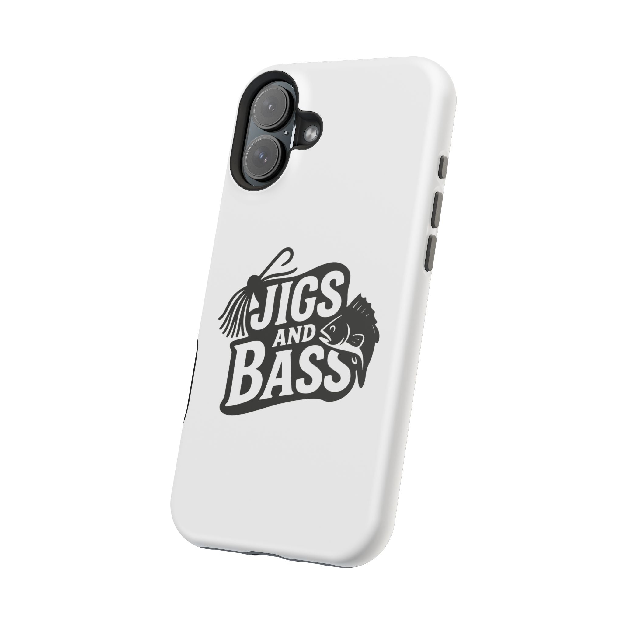 Fishing Enthusiast Impact-Resistant Phone Case - "Jigs and Bass" Design