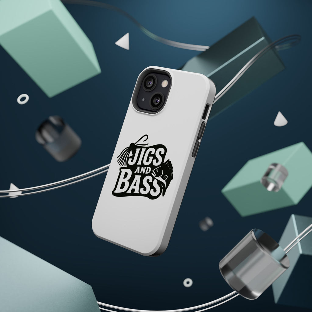 Fishing Enthusiast Impact-Resistant Phone Case - "Jigs and Bass" Design