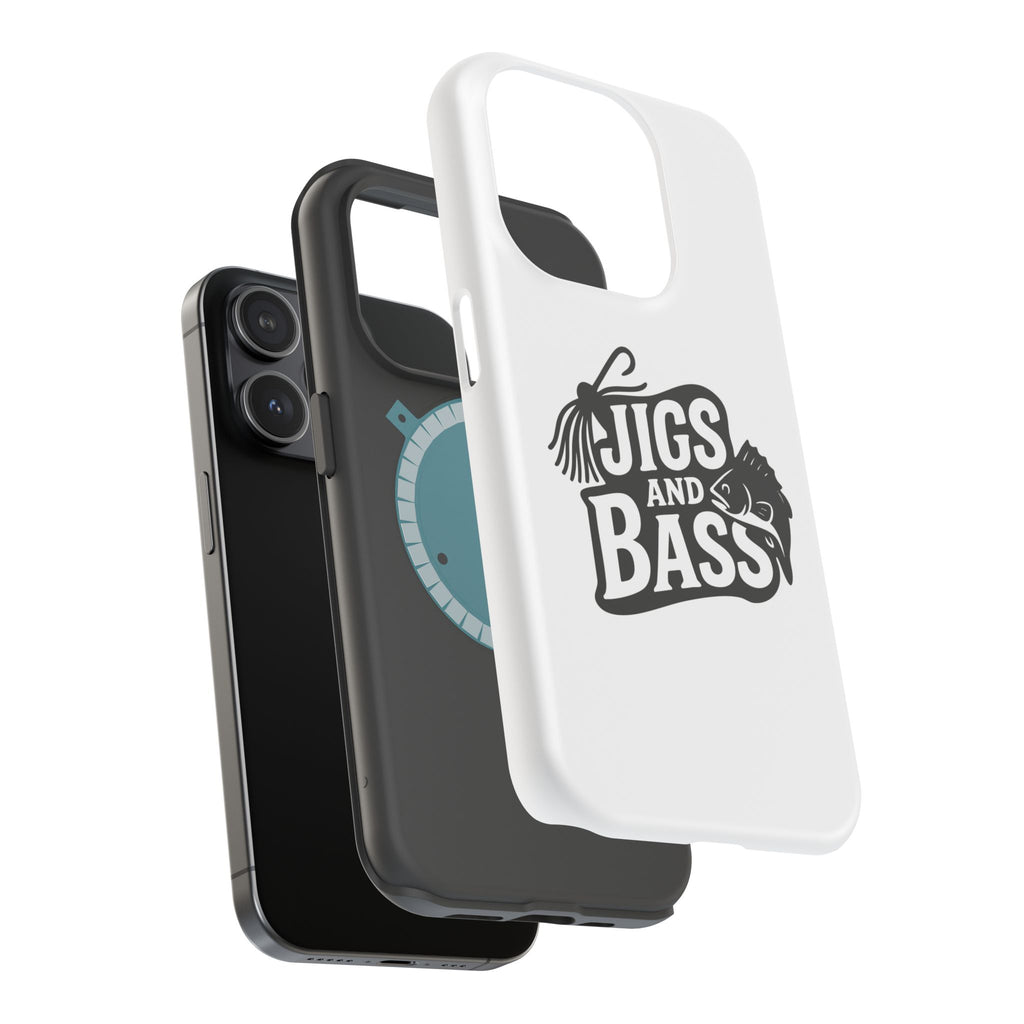 Fishing Enthusiast Impact-Resistant Phone Case - "Jigs and Bass" Design