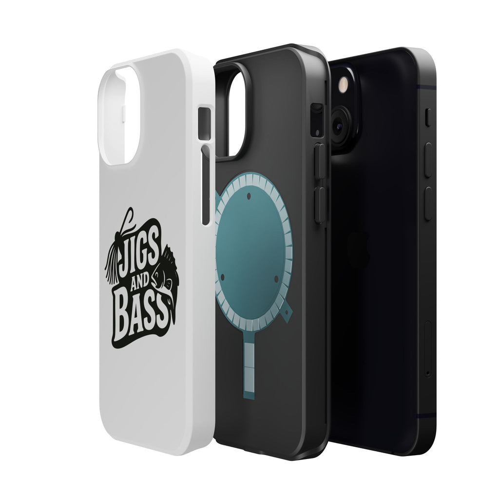 Fishing Enthusiast Impact-Resistant Phone Case - "Jigs and Bass" Design