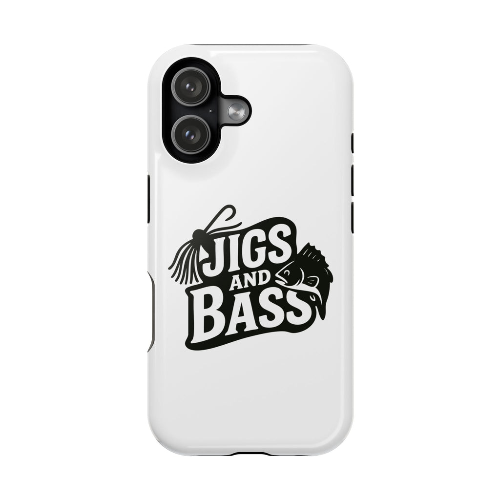 Fishing Enthusiast Impact-Resistant Phone Case - "Jigs and Bass" Design