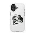 Fishing Enthusiast Impact-Resistant Phone Case - "Jigs and Bass" Design