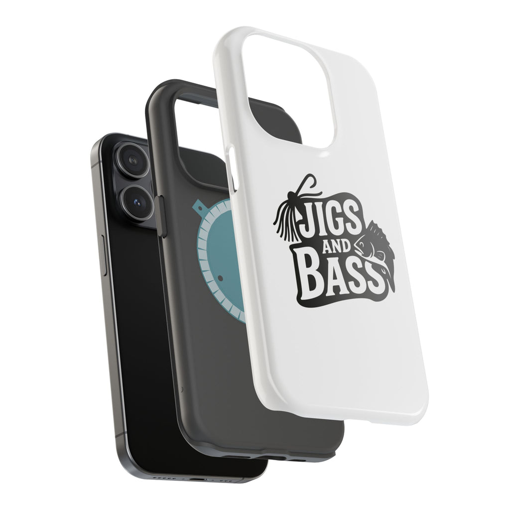Fishing Enthusiast Impact-Resistant Phone Case - "Jigs and Bass" Design