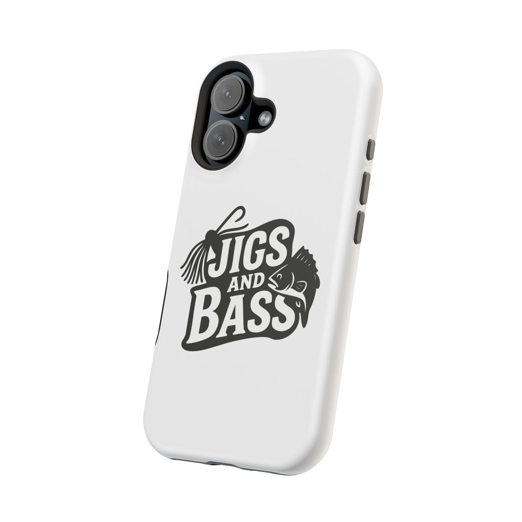 Fishing Enthusiast Impact-Resistant Phone Case - "Jigs and Bass" Design