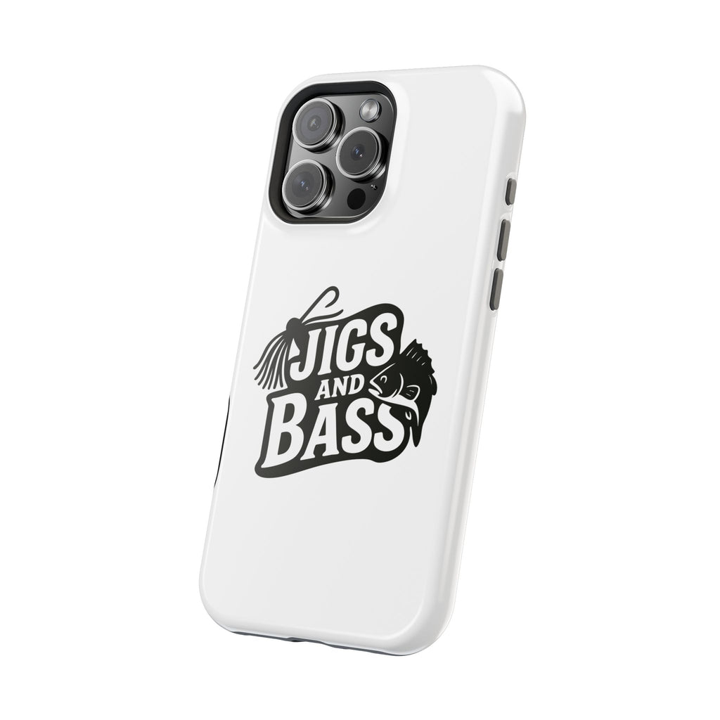 Fishing Enthusiast Impact-Resistant Phone Case - "Jigs and Bass" Design