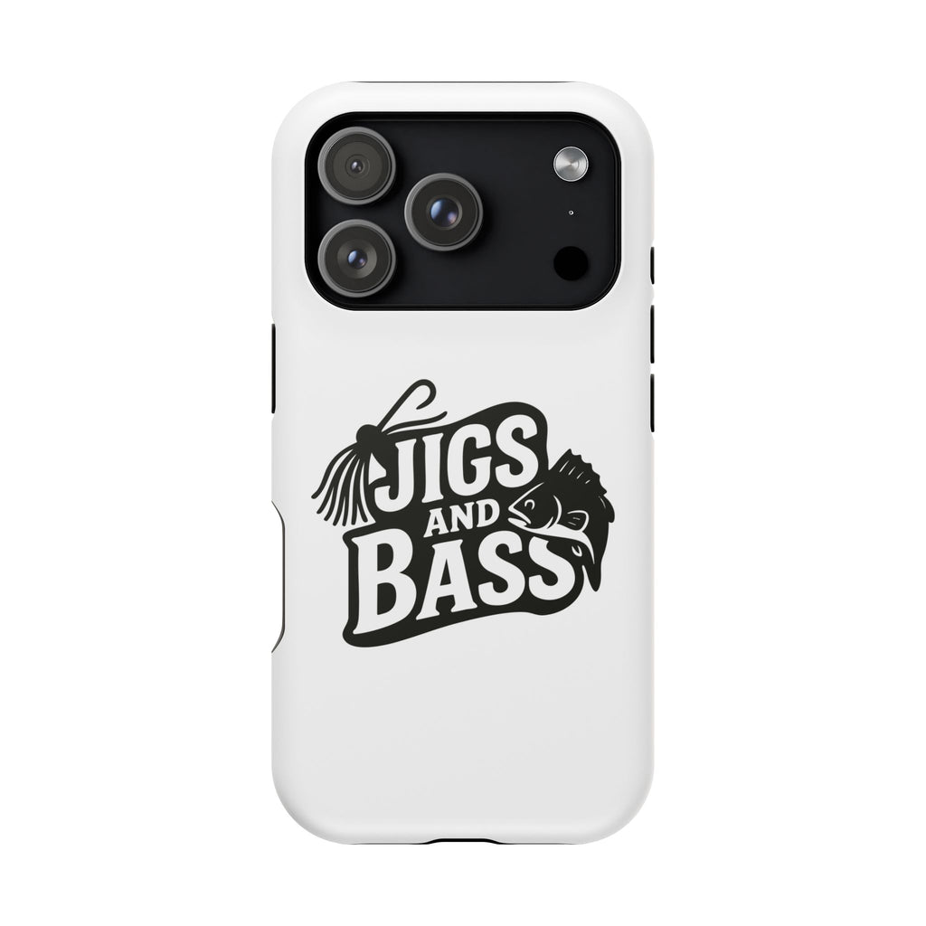 Fishing Enthusiast Impact-Resistant Phone Case - "Jigs and Bass" Design