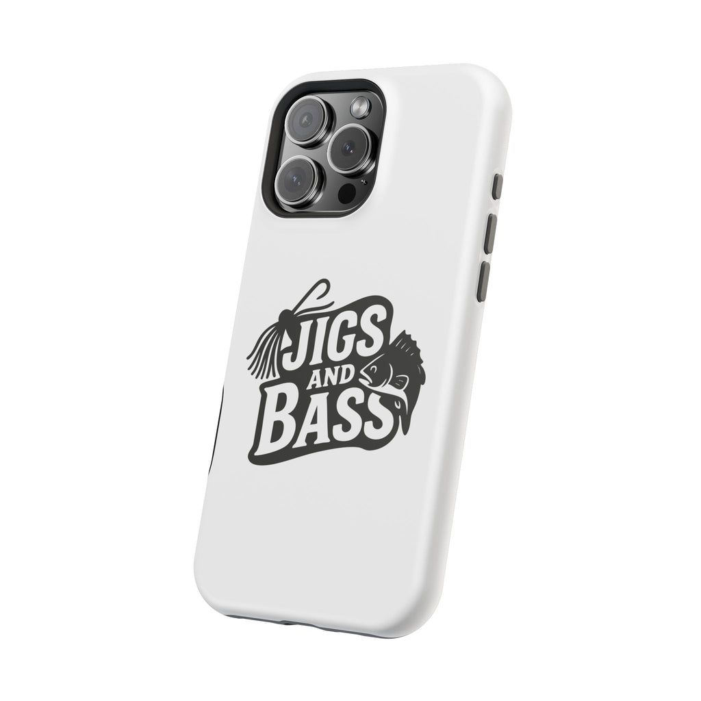 Fishing Enthusiast Impact-Resistant Phone Case - "Jigs and Bass" Design