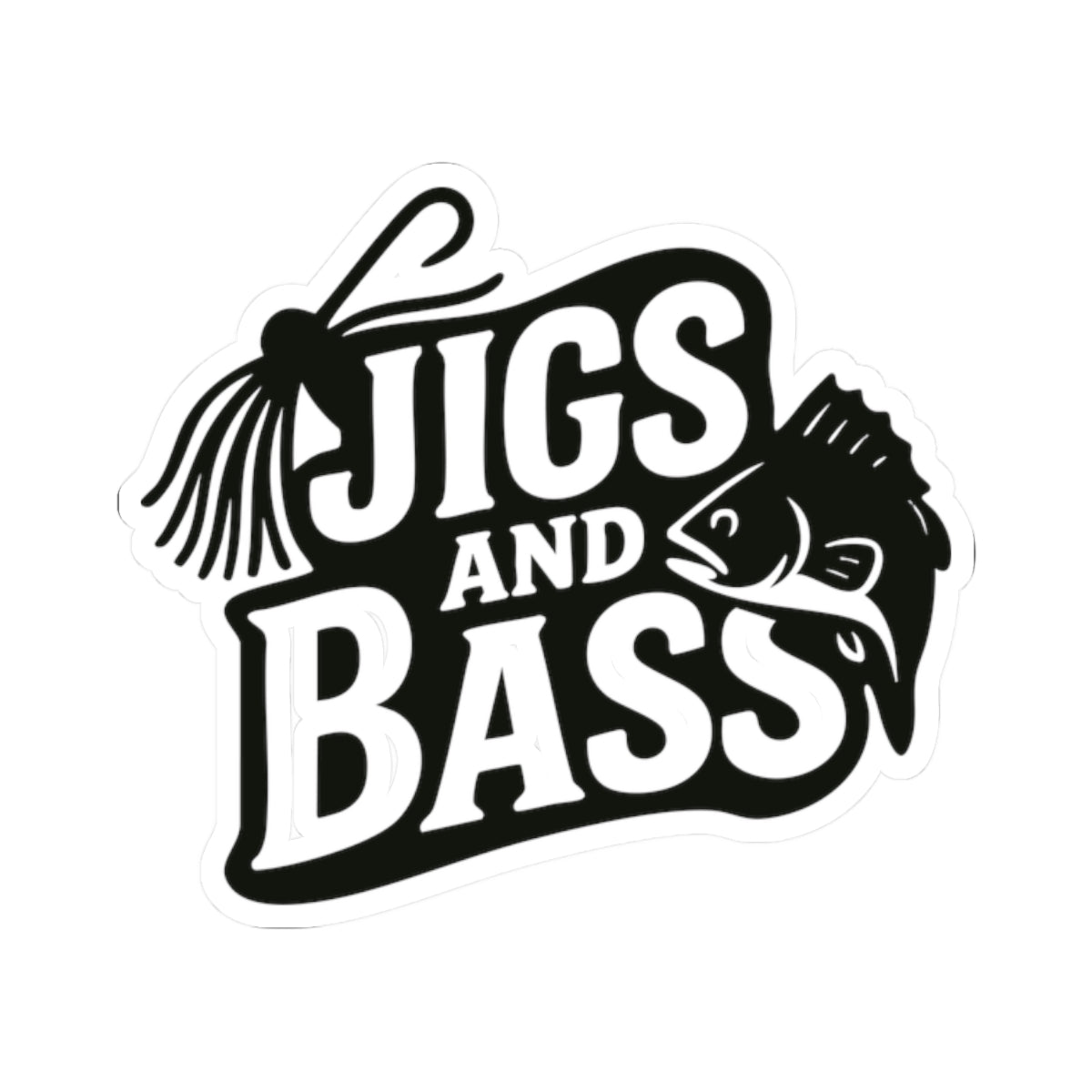 Jigs and Bass Fishing Stickers – Durable Kiss-Cut Designs for Anglers