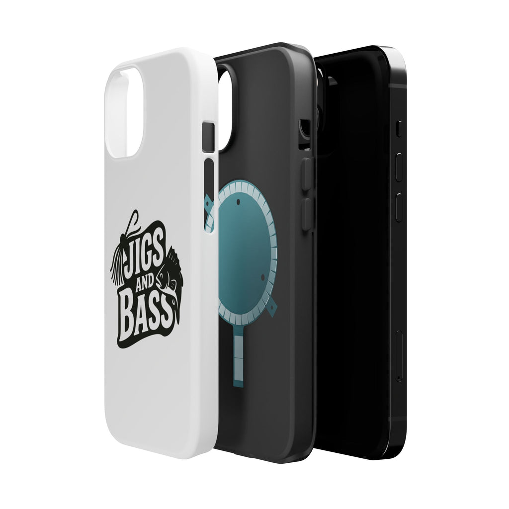 Fishing Enthusiast Impact-Resistant Phone Case - "Jigs and Bass" Design