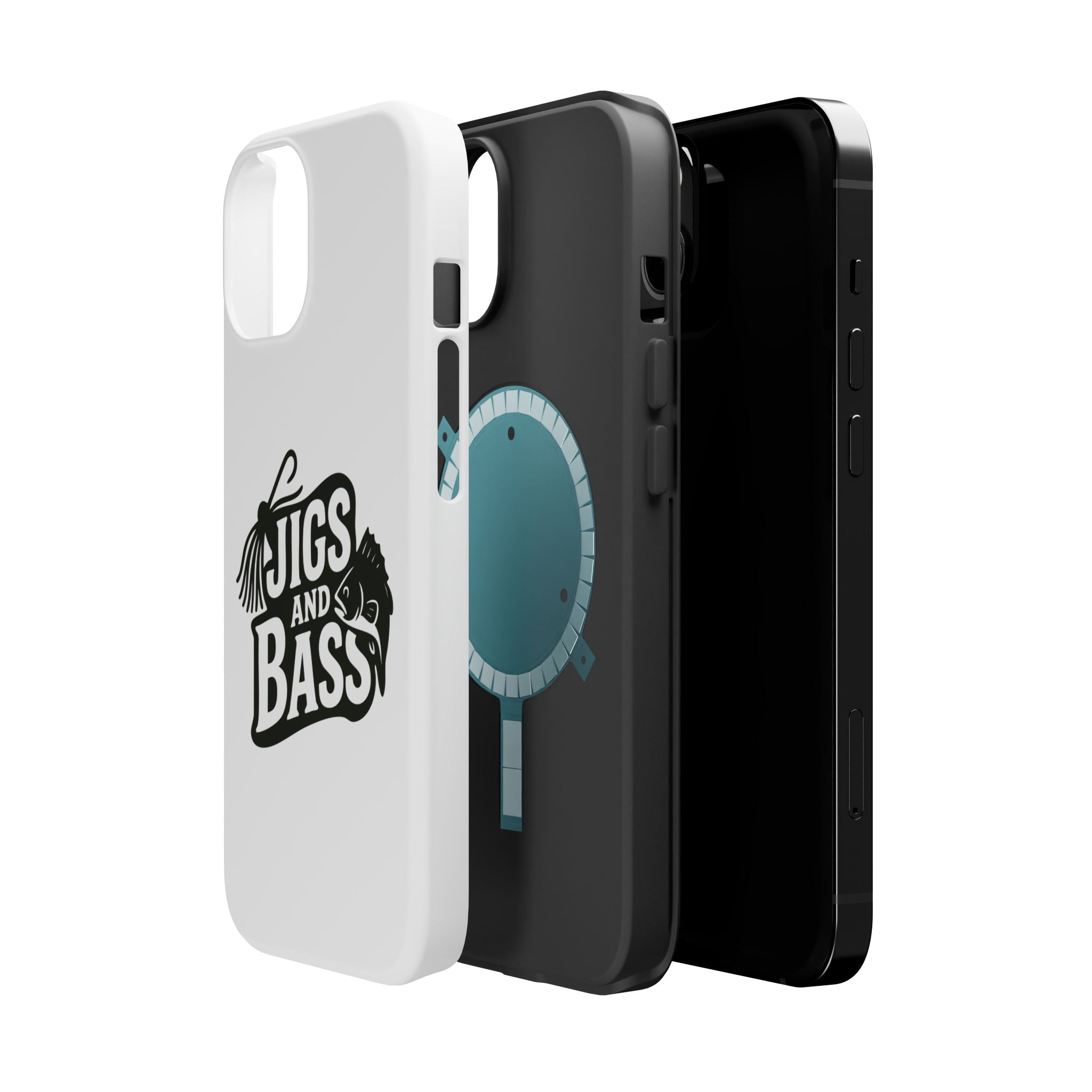 Fishing Enthusiast Impact-Resistant Phone Case - "Jigs and Bass" Design