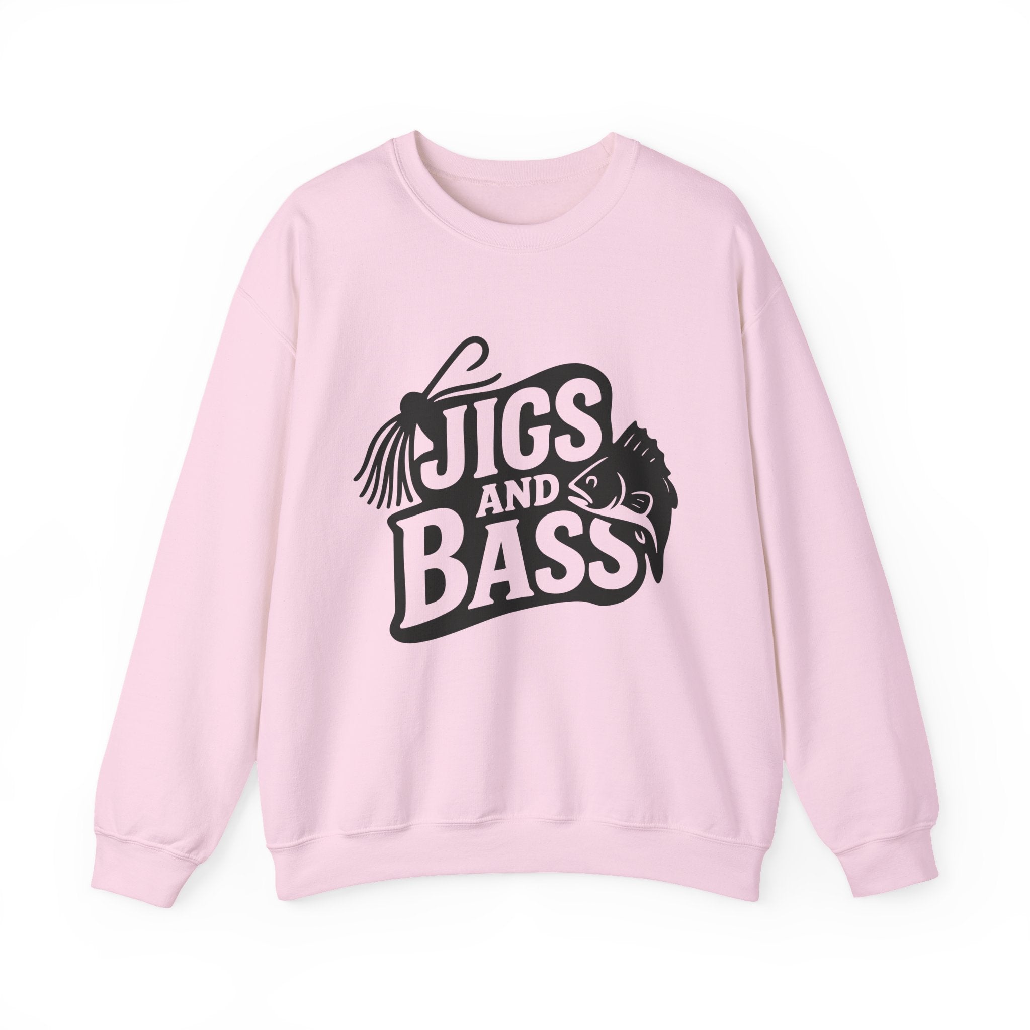 Fishing Enthusiast Crewneck Sweatshirt - 'Jigs and Bass'