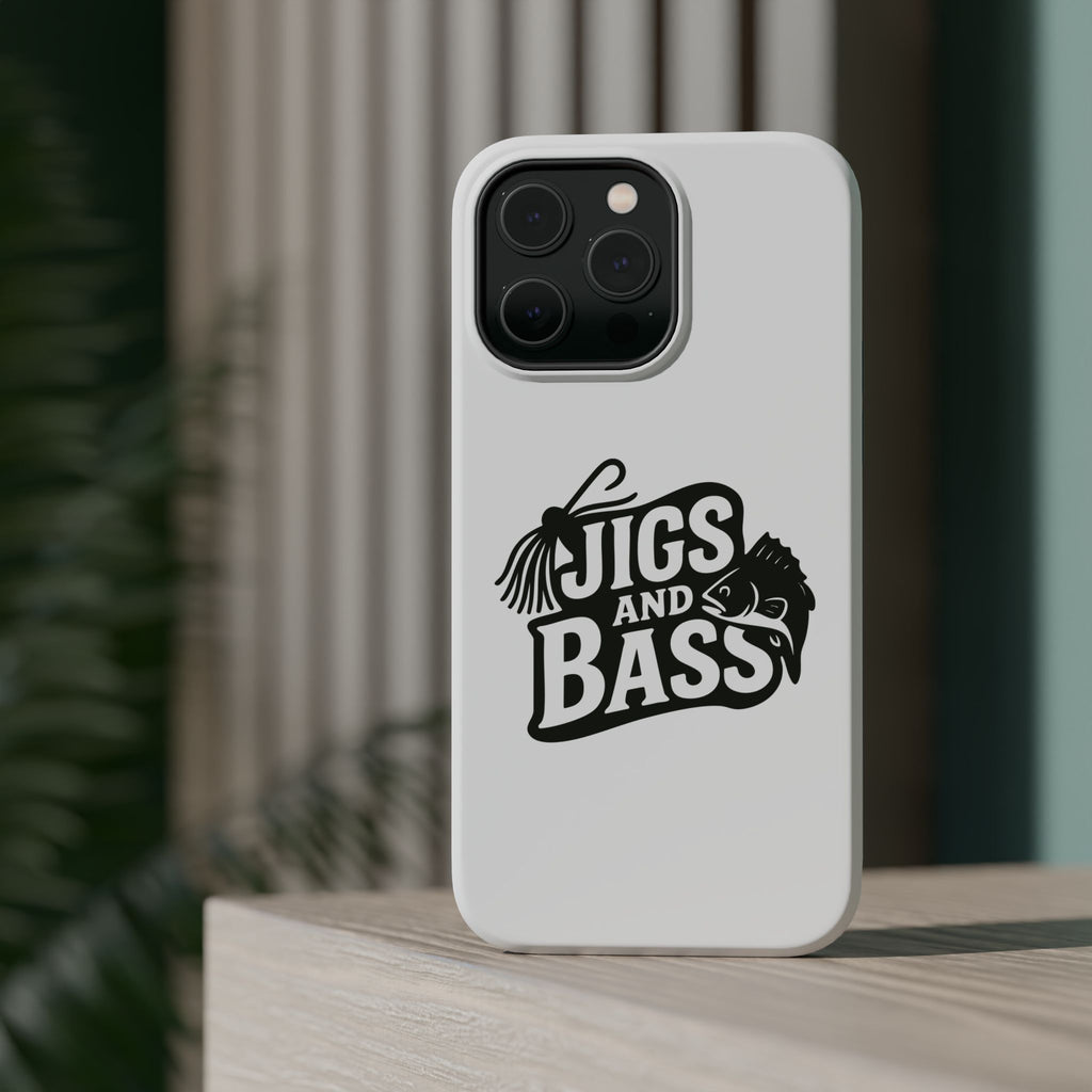 Fishing Enthusiast Impact-Resistant Phone Case - "Jigs and Bass" Design