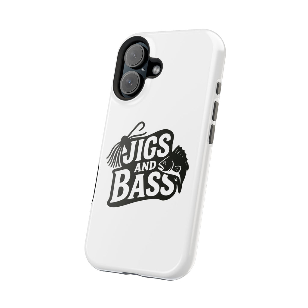 Fishing Enthusiast Impact-Resistant Phone Case - "Jigs and Bass" Design