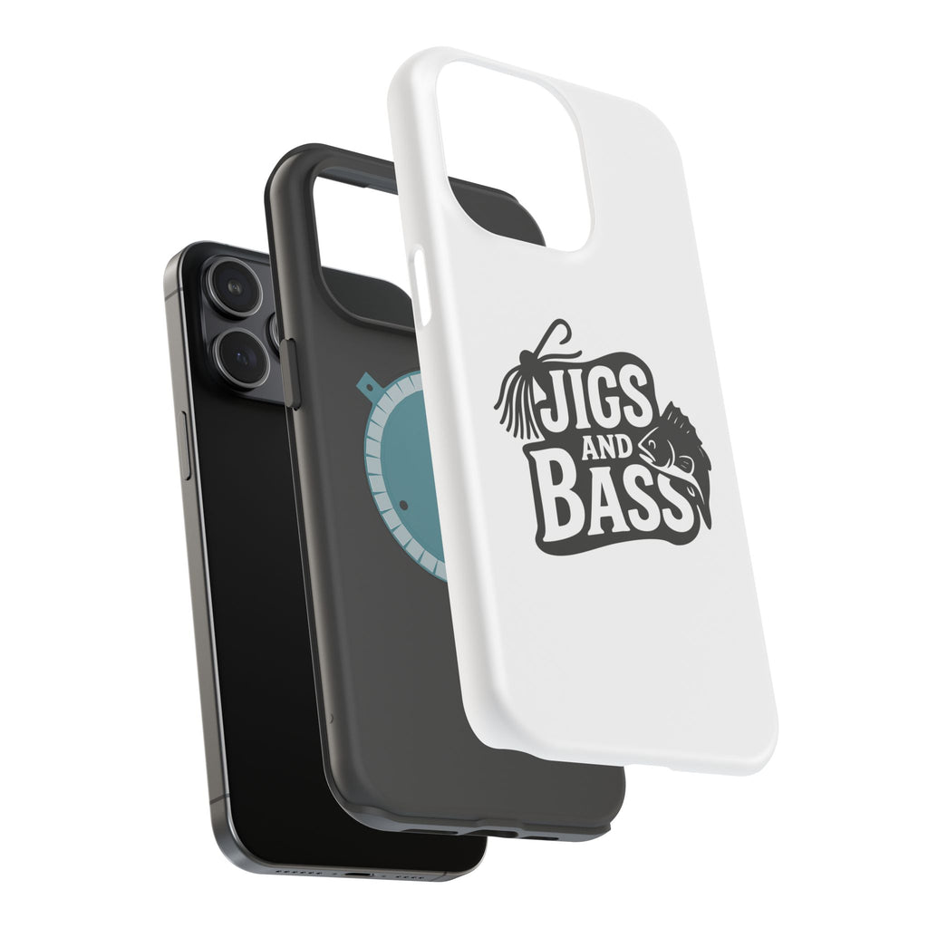 Fishing Enthusiast Impact-Resistant Phone Case - "Jigs and Bass" Design