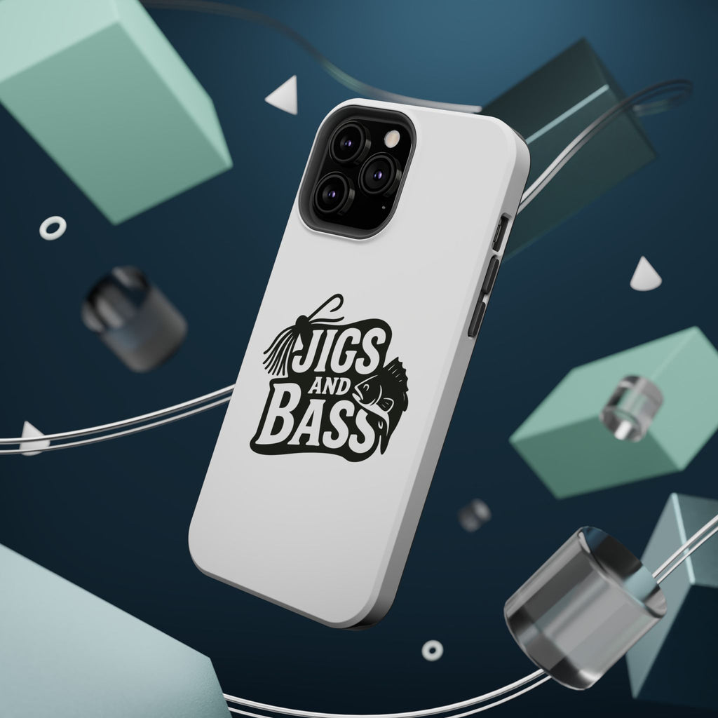 Fishing Enthusiast Impact-Resistant Phone Case - "Jigs and Bass" Design
