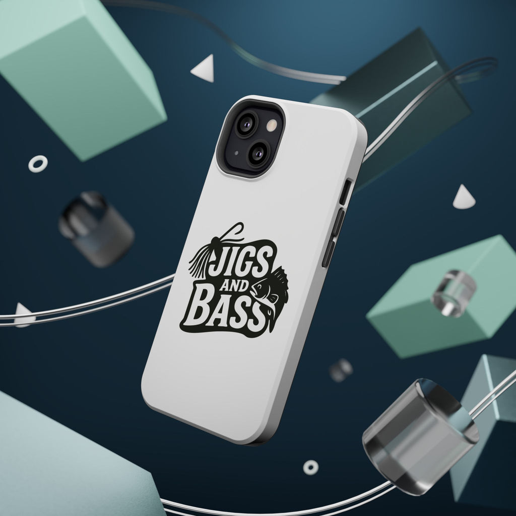 Fishing Enthusiast Impact-Resistant Phone Case - "Jigs and Bass" Design