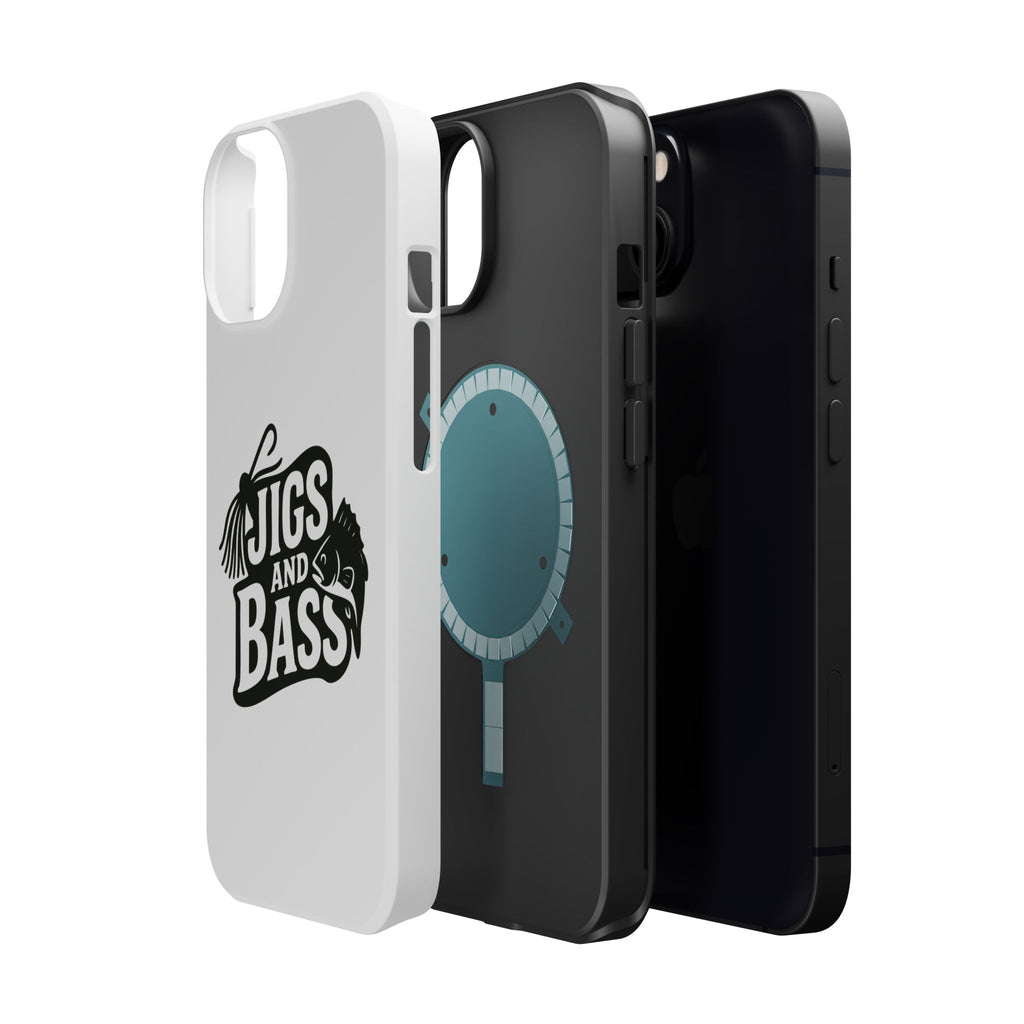 Fishing Enthusiast Impact-Resistant Phone Case - "Jigs and Bass" Design
