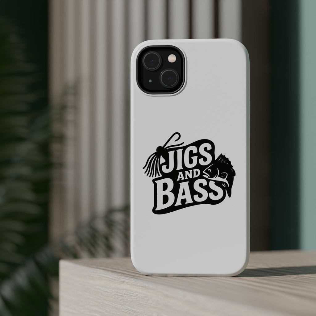 Fishing Enthusiast Impact-Resistant Phone Case - "Jigs and Bass" Design